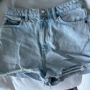 Zara Light Blue Denim Shorts